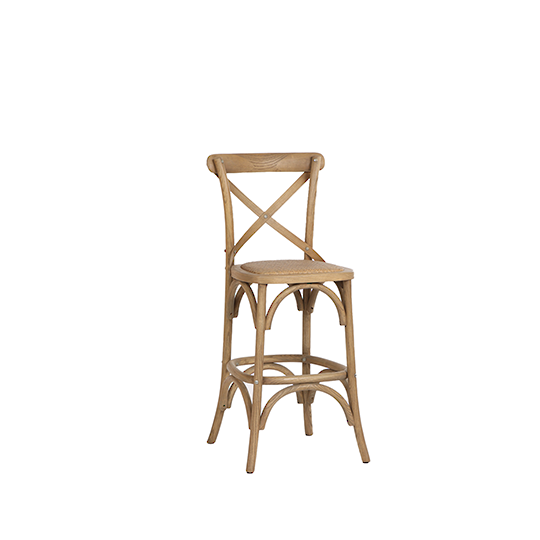 Oak Crossback Counter Stool Natural